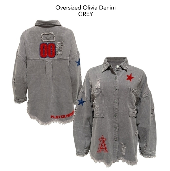 Bailey Falter Philadelphia Phillies #70 MLB Team Olivia Shacket Shirt Jacket - Picture 2 of 9